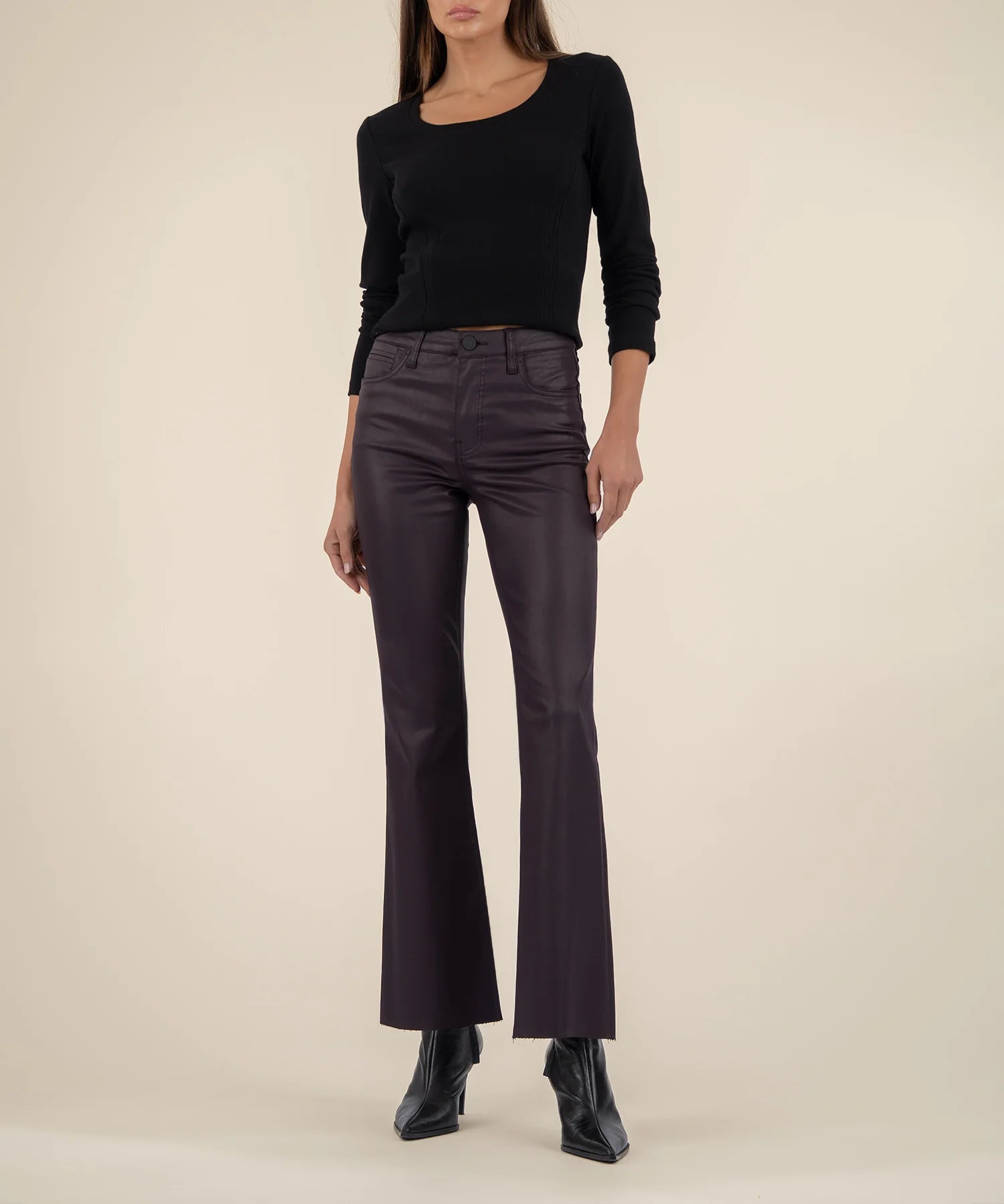 Stella Coated High Rise Flare