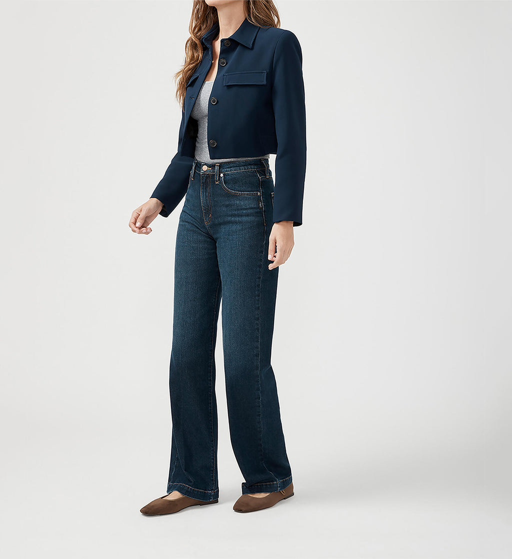 Highly Desirable High Rise Trouser Leg Jeans, Long