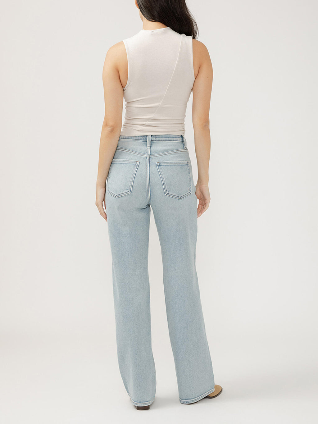 Highly Desirable High Rise Trouser Leg Jeans