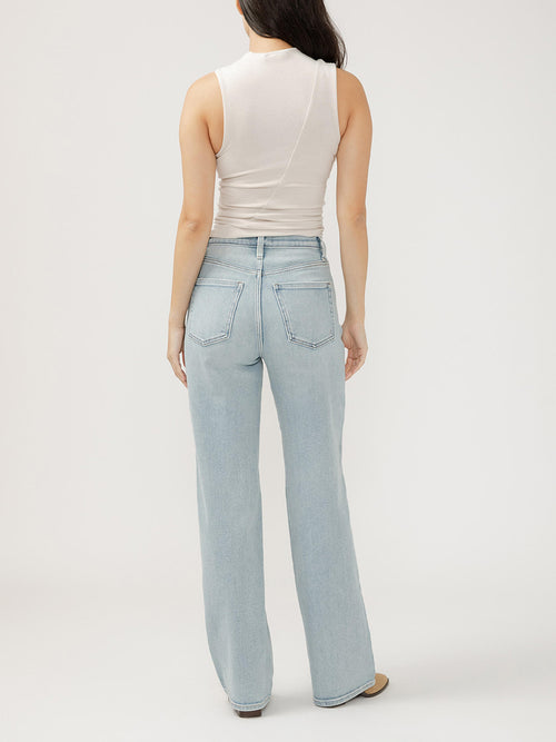 Highly Desirable High Rise Trouser Leg Jeans