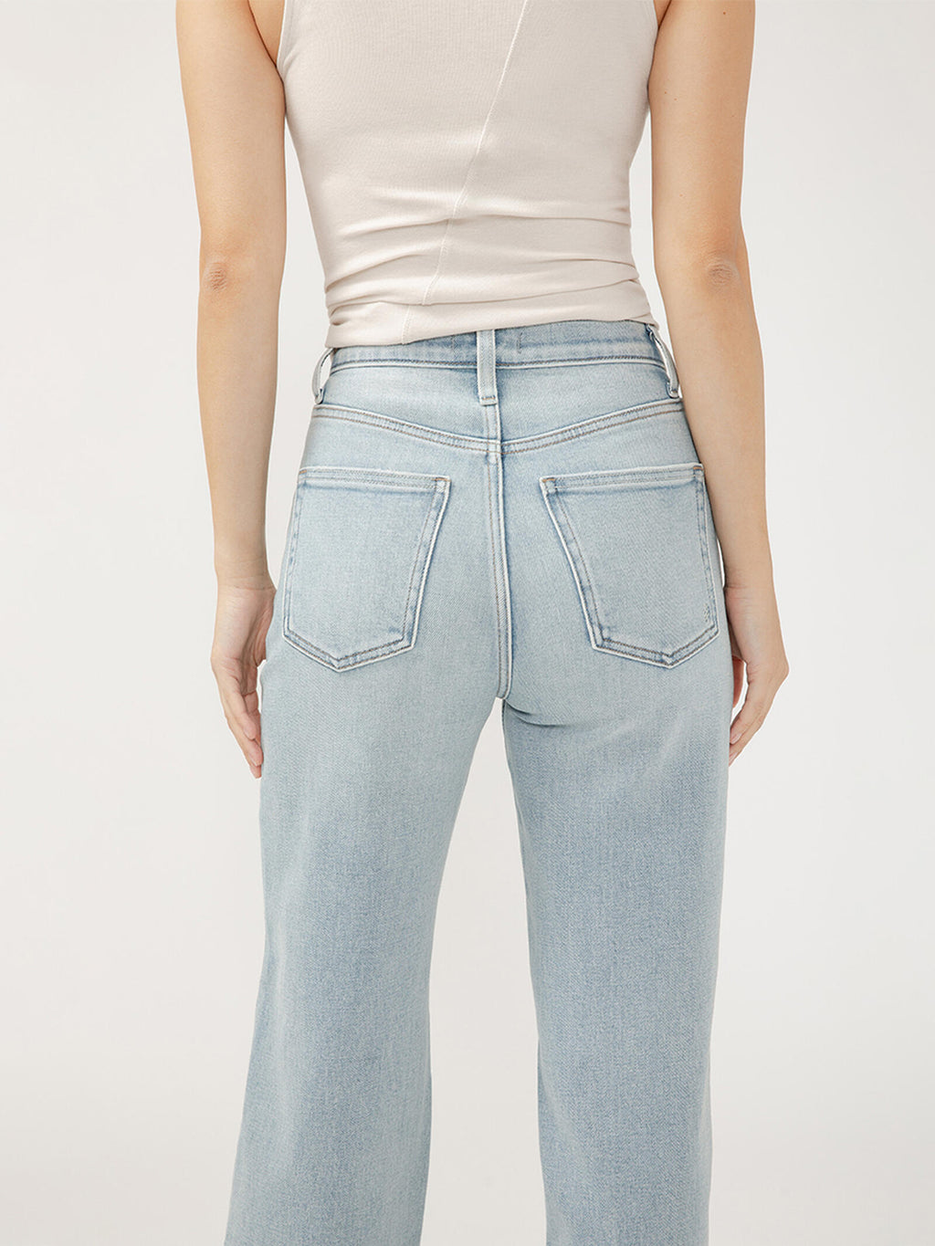 Highly Desirable High Rise Trouser Leg Jeans