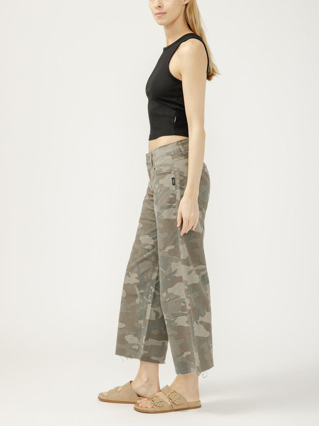 Suki Mid Rise Cropped Wide Leg