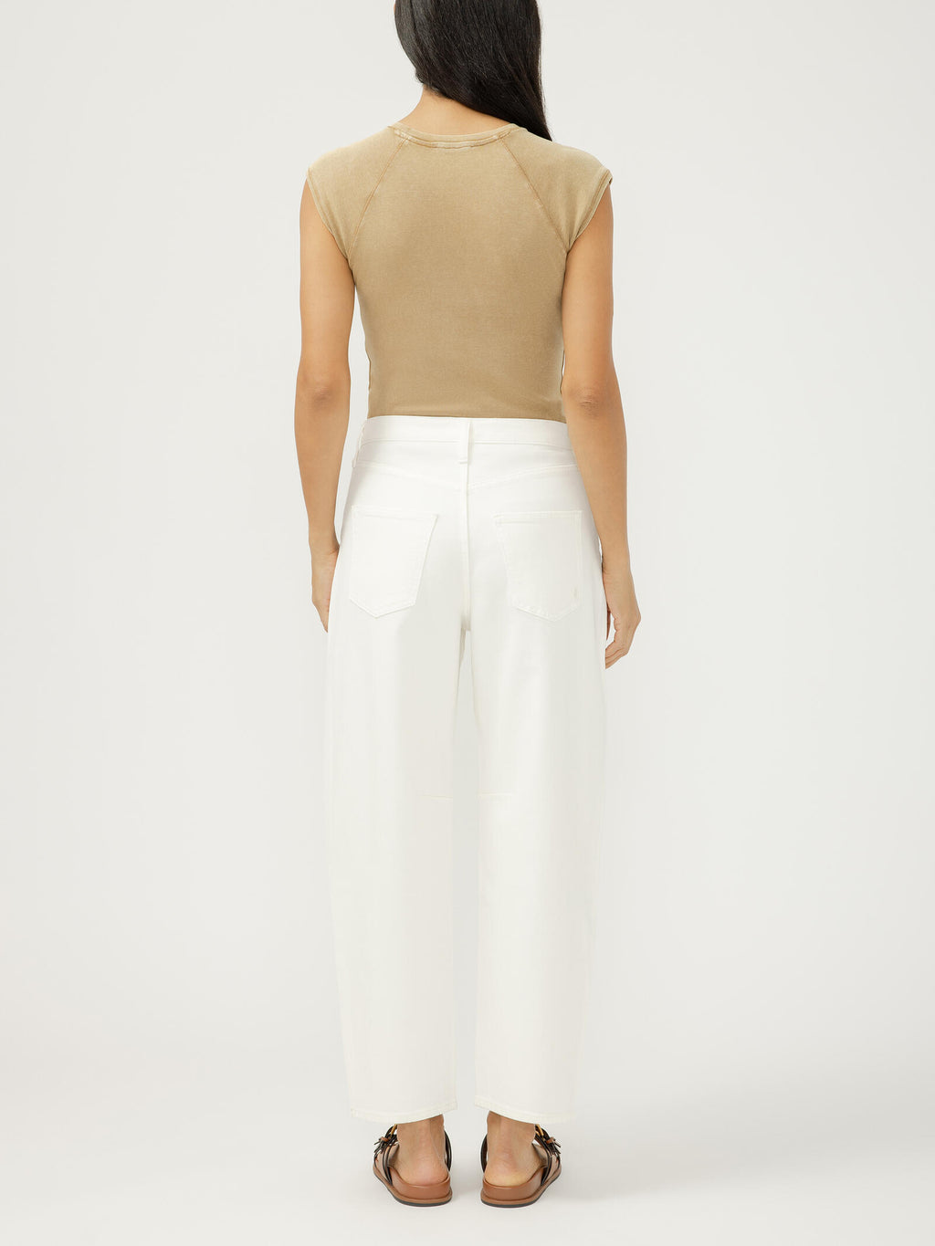 High Rise Slim Barrel Leg Jeans