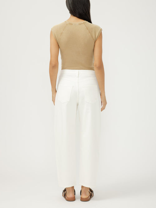 High Rise Slim Barrel Leg Jeans