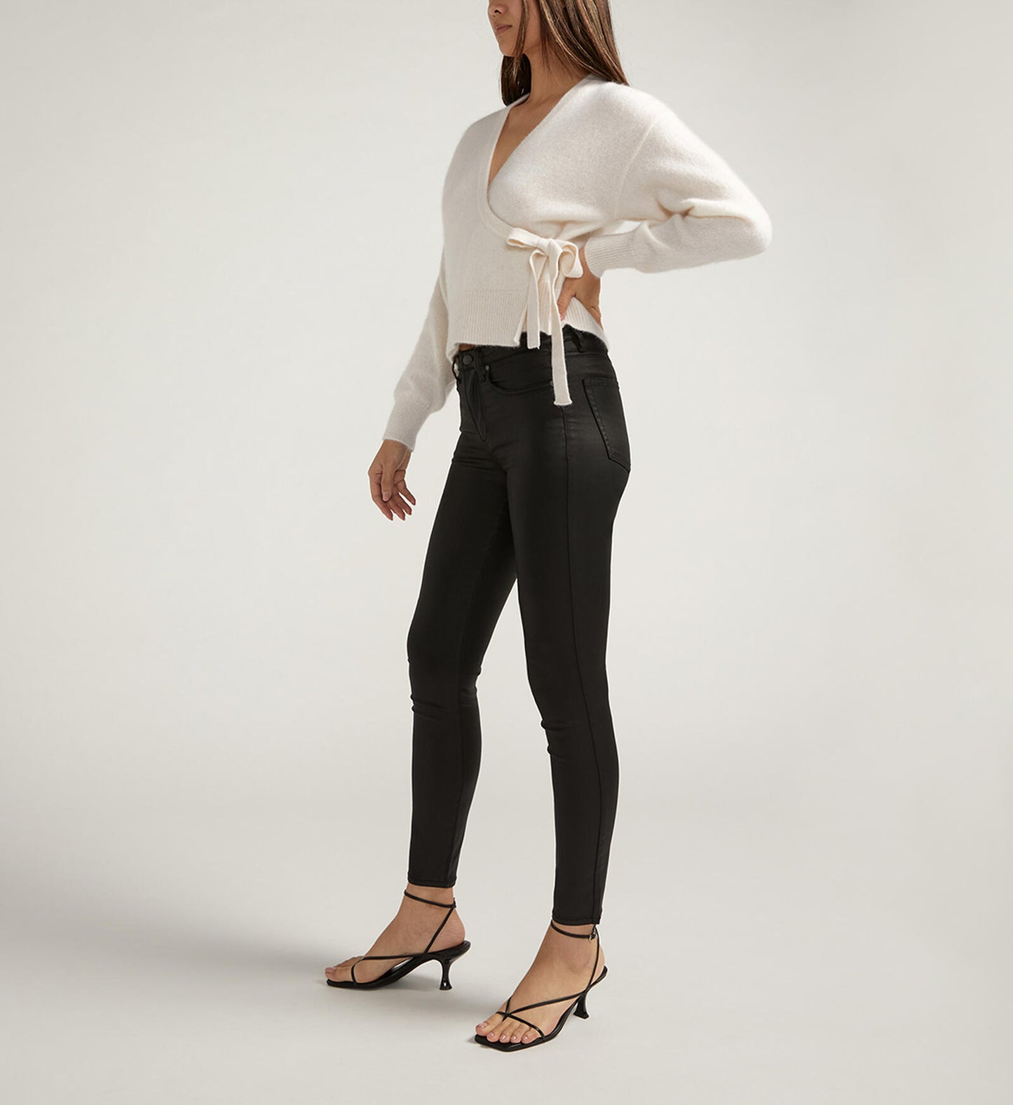 Isbister High Rise Skinny Leg Coated Jeans