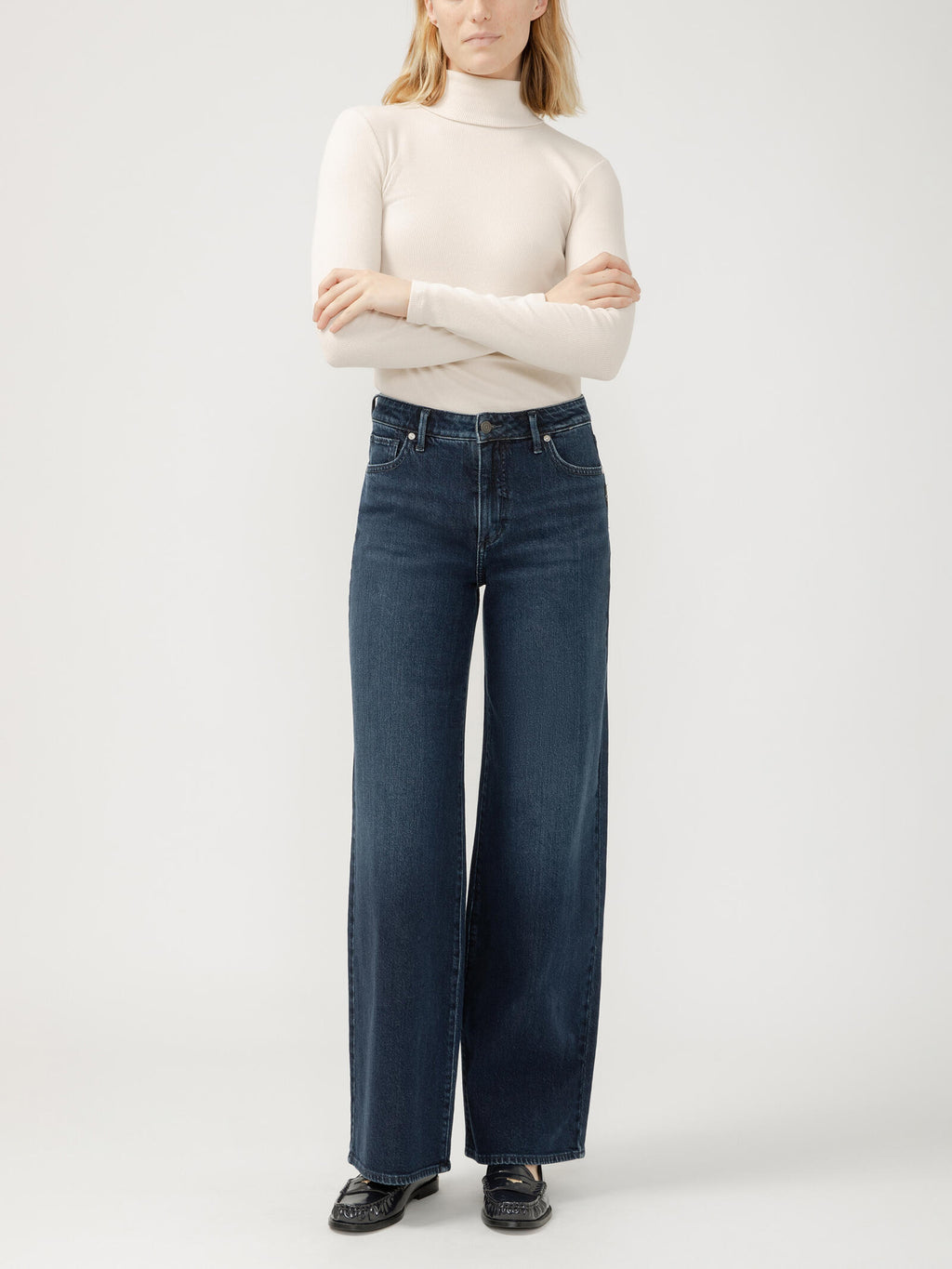 Isbister High Rise Wide Leg Jeans, Long