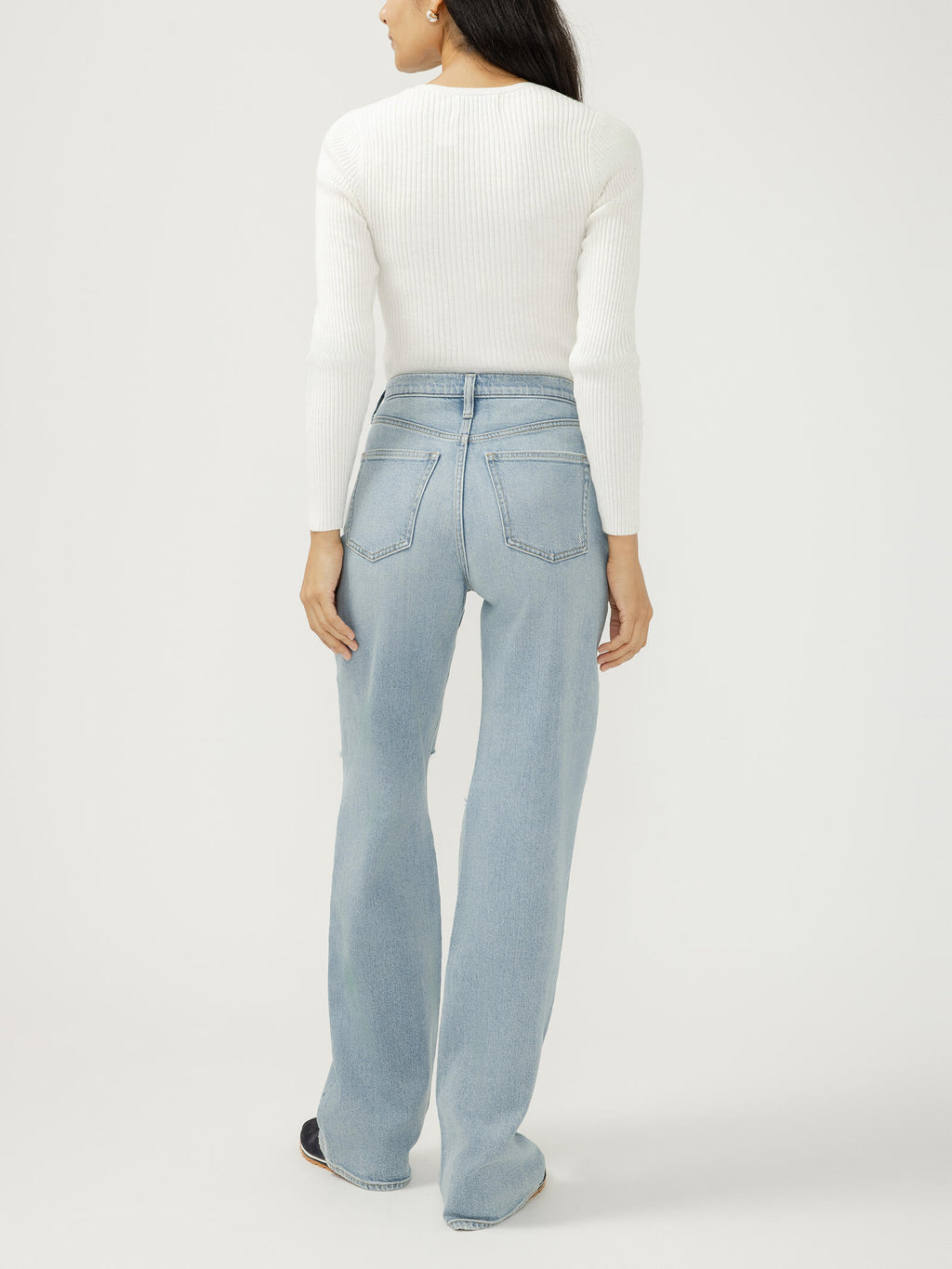 Highly Desirable High Rise Trouser Leg Jeans