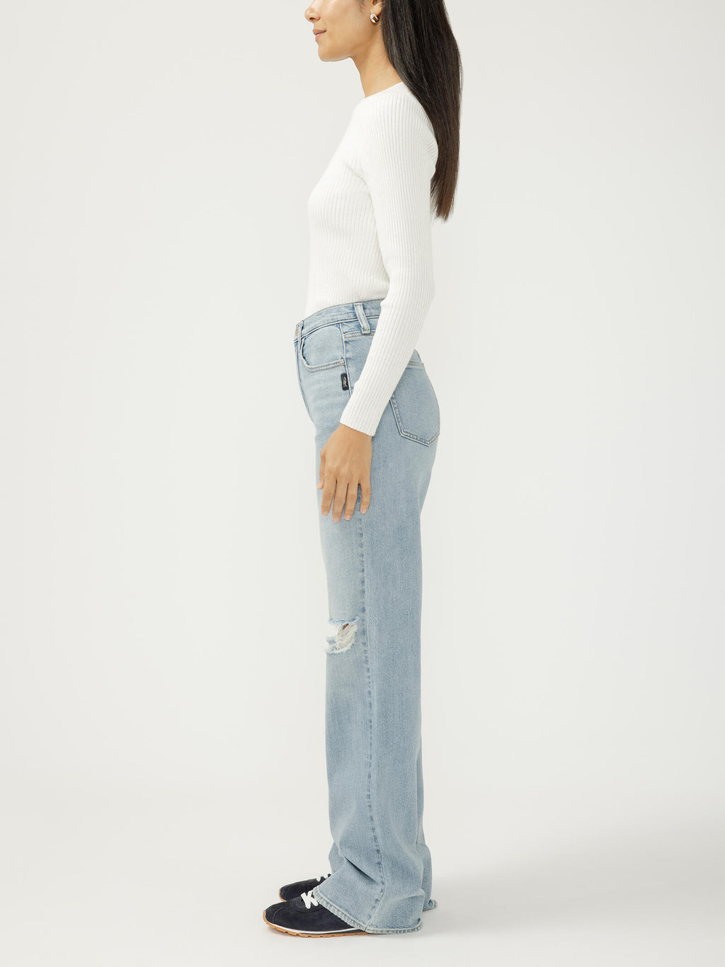 Highly Desirable High Rise Trouser Leg Jeans