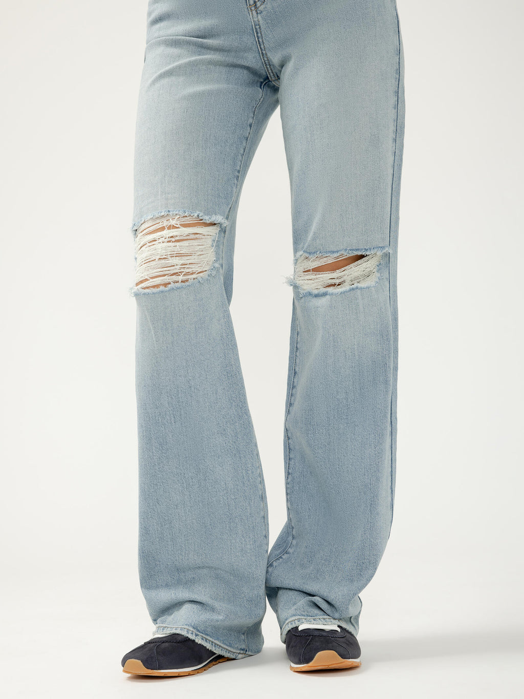 Highly Desirable High Rise Trouser Leg Jeans