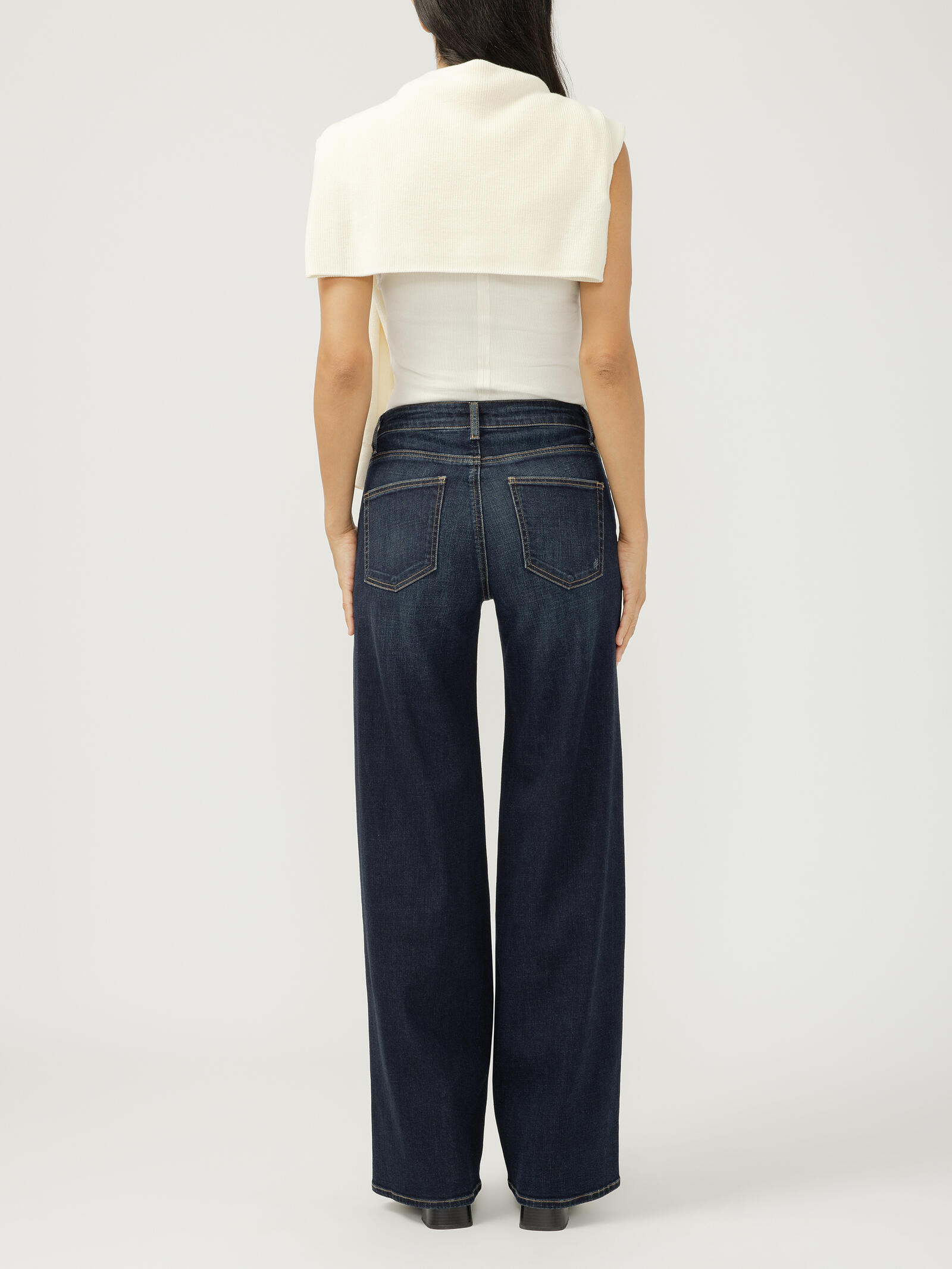 Suki Mid Rise Wide Leg Luxe Stretch Jeans