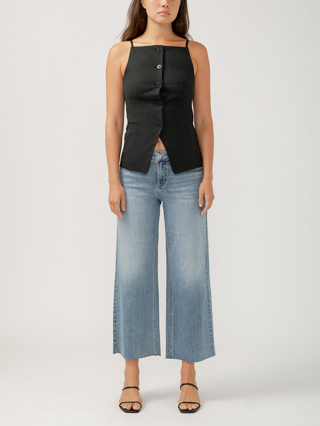 Suki Mid Rise Wide Leg Luxe Stretch Jeans