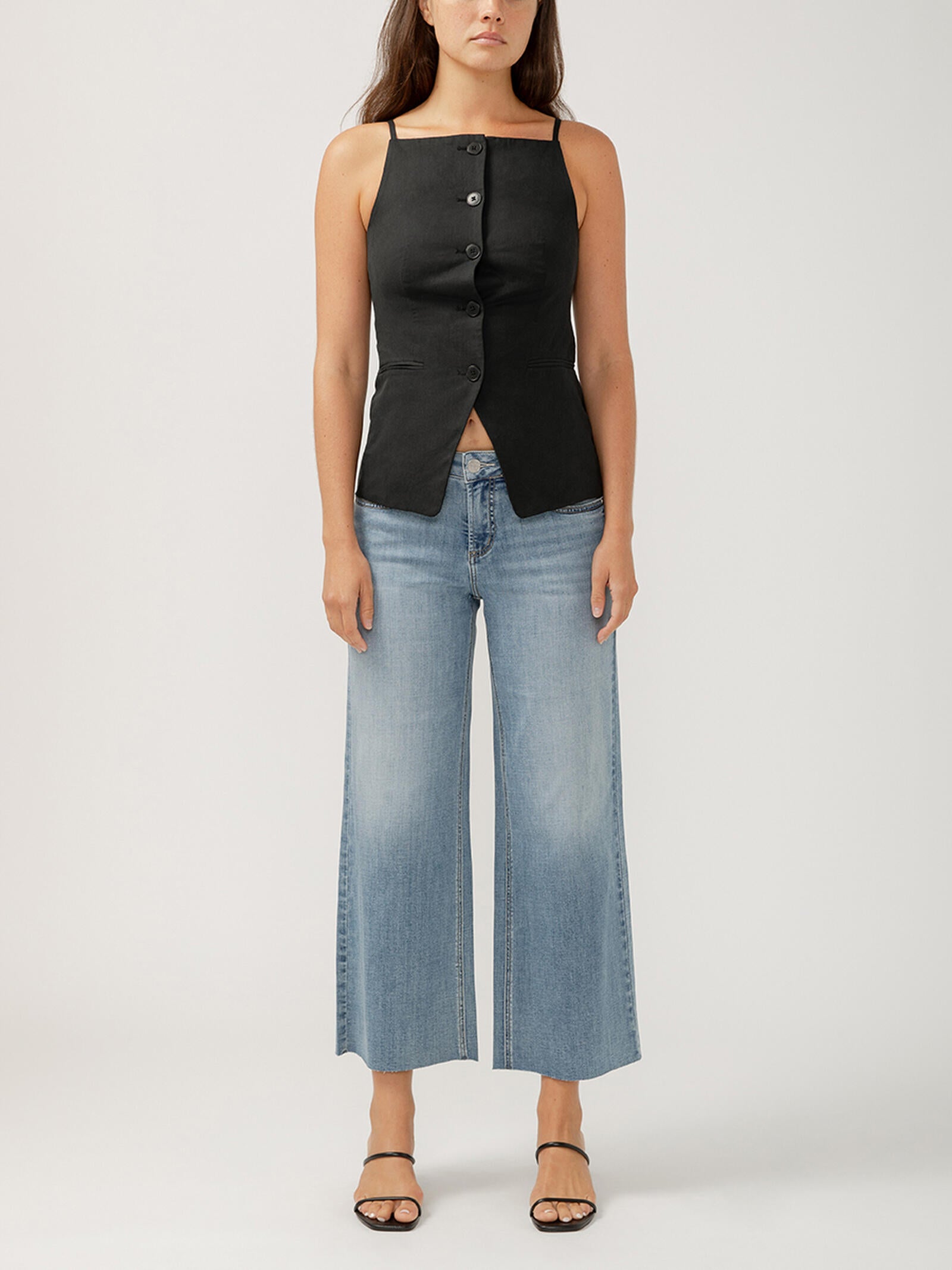 Suki Mid Rise Wide Leg Luxe Stretch Jeans