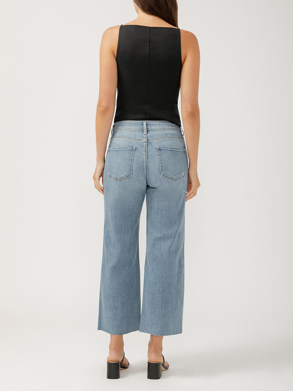 Suki Mid Rise Wide Leg Luxe Stretch Jeans