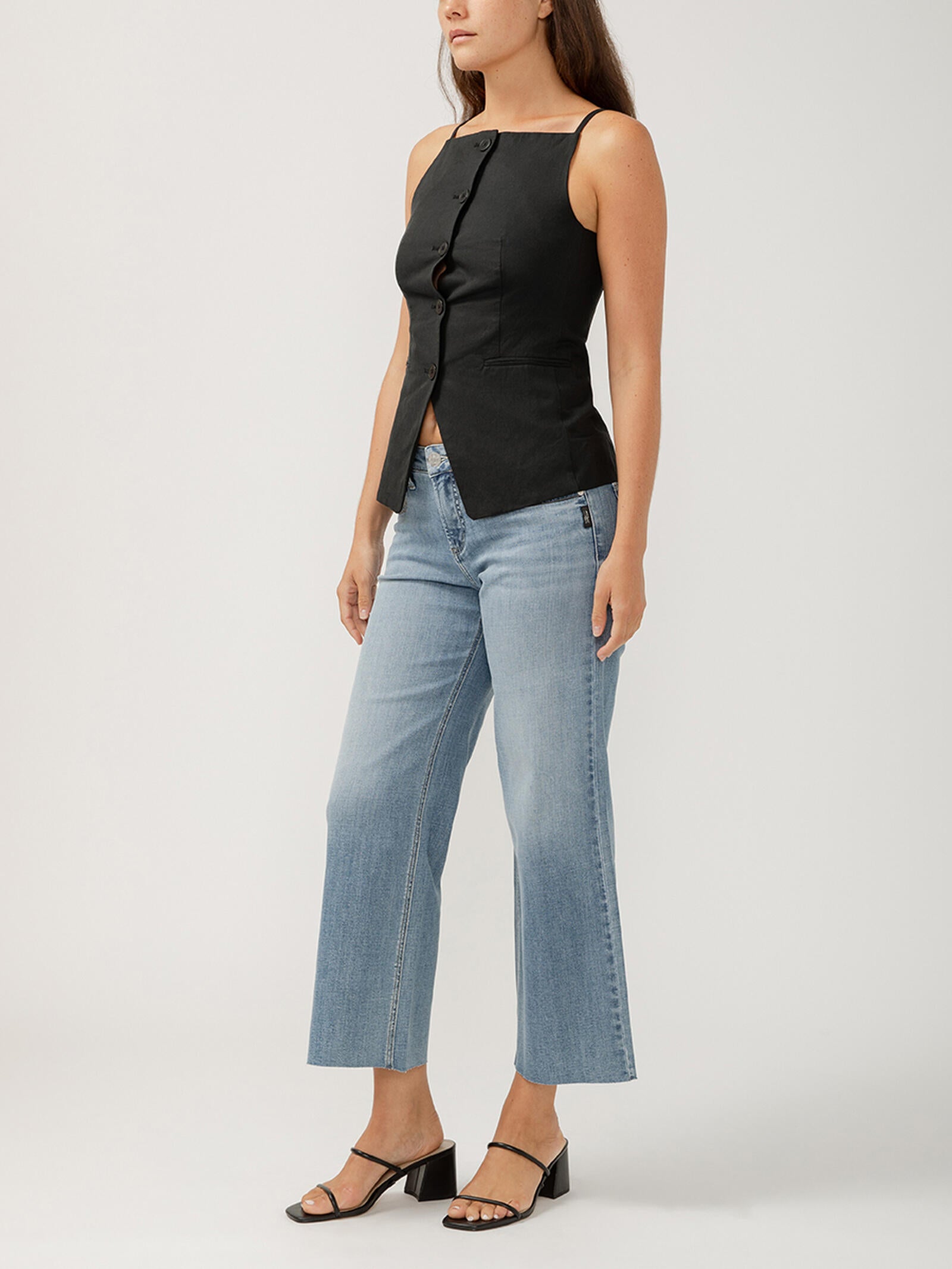 Suki Mid Rise Wide Leg Luxe Stretch Jeans
