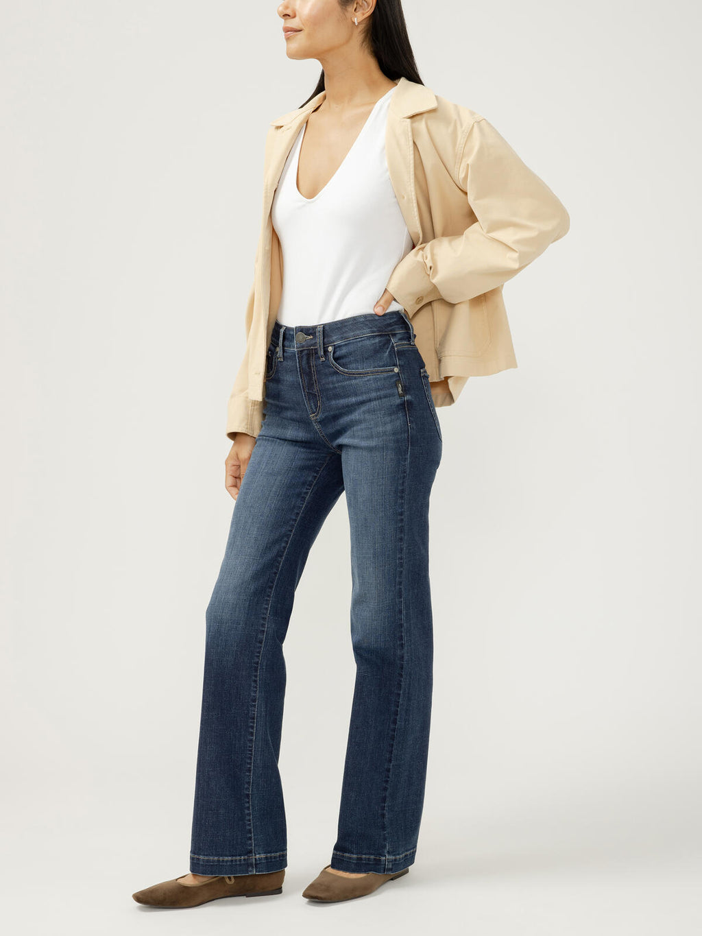 Avery High Rise Luxe Stretch Trouser Jeans Long