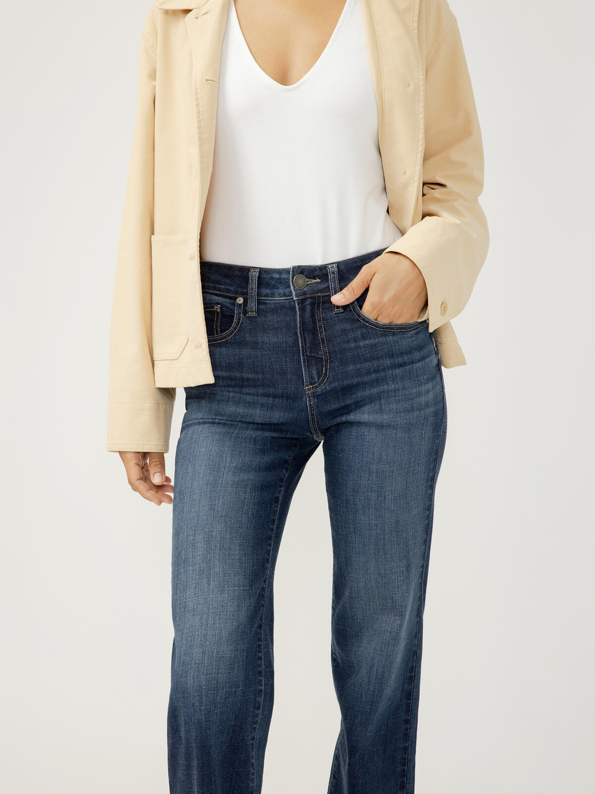 Avery High Rise Luxe Stretch Trouser Jeans Long