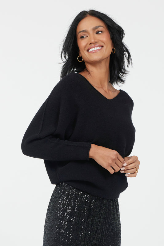 LEENA V NECK BATWING SLEEVE SOFT KNIT