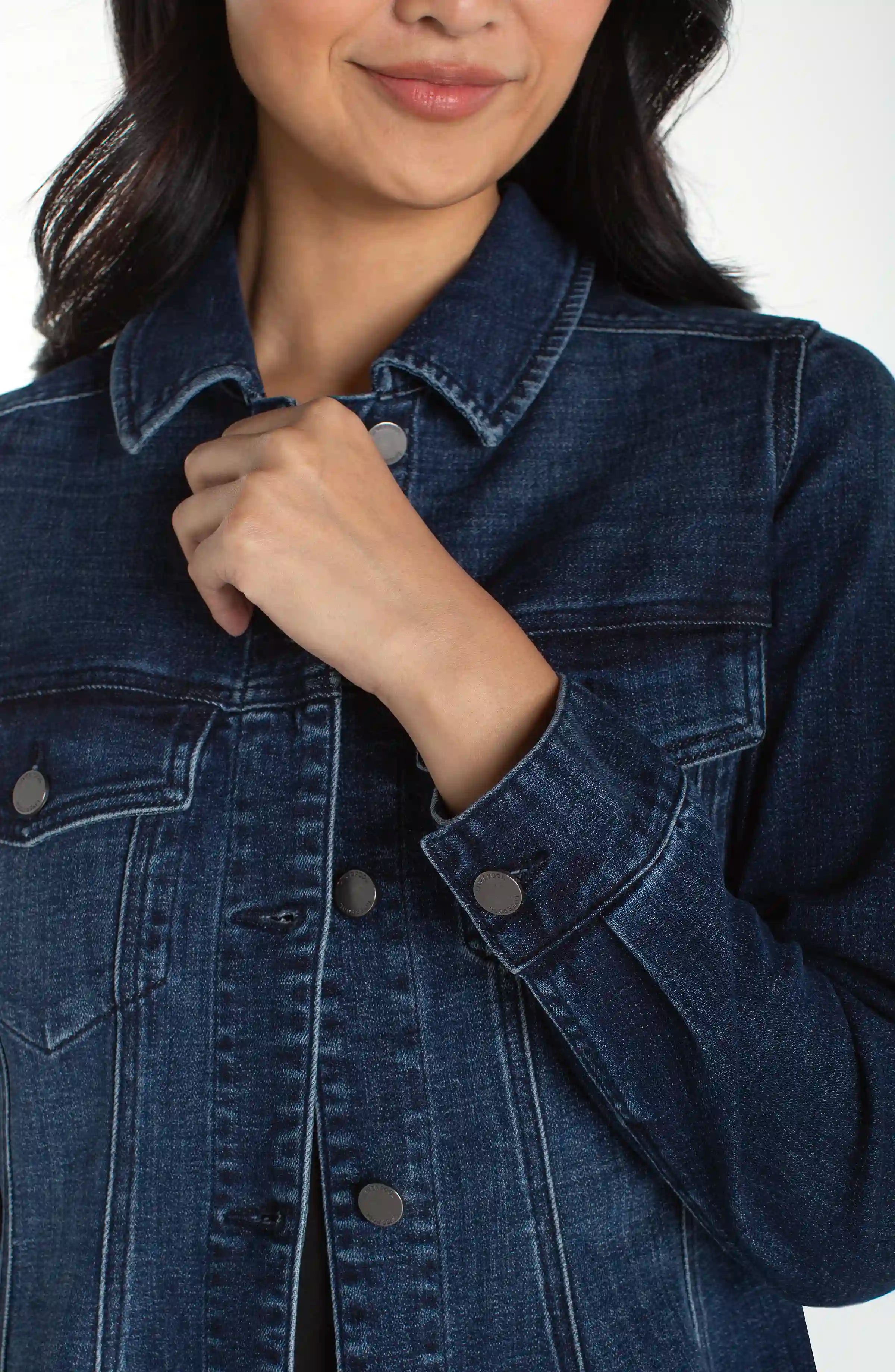 Fit and Flare Peplum Jean Jacket