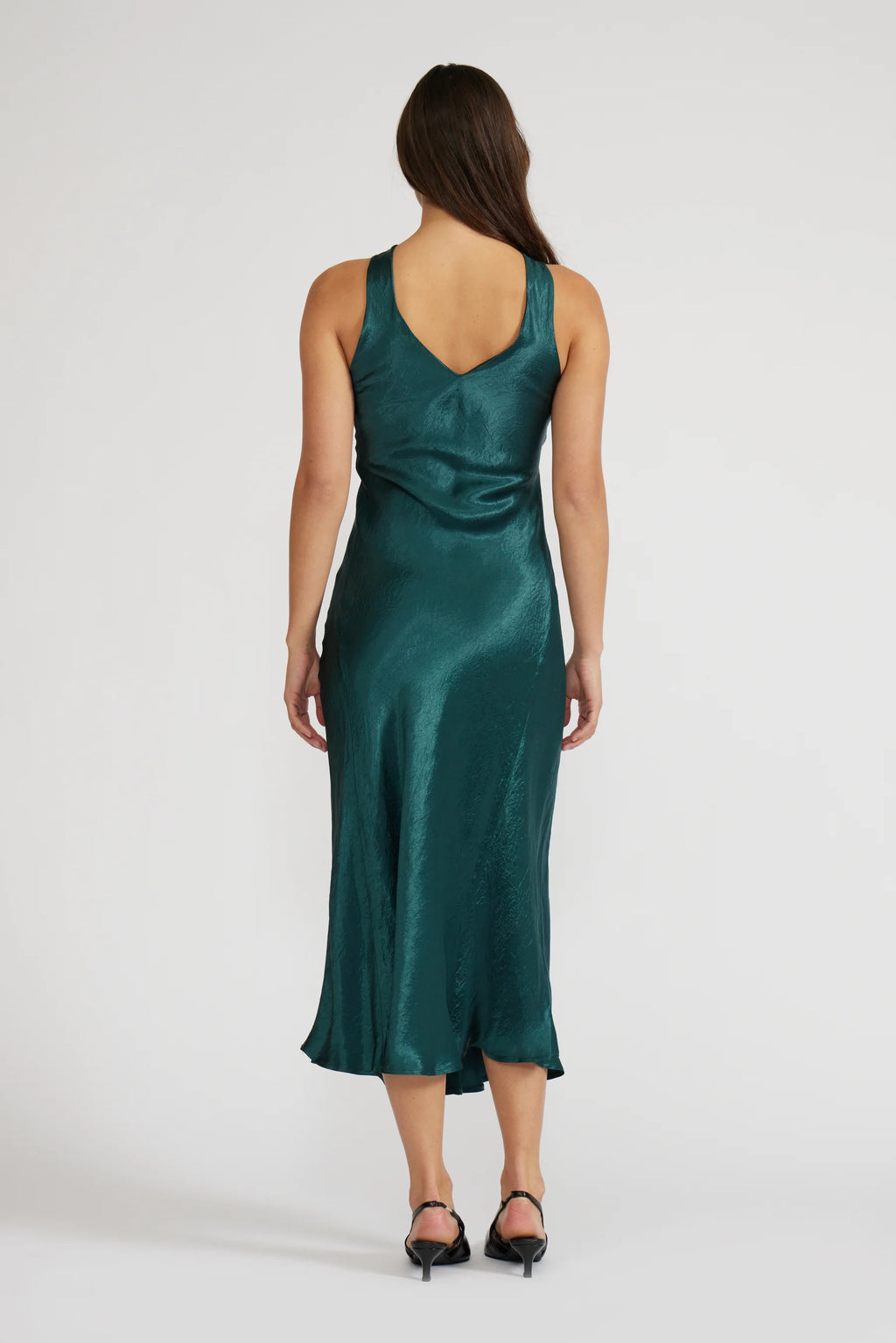 Gina Satin Midi Dress