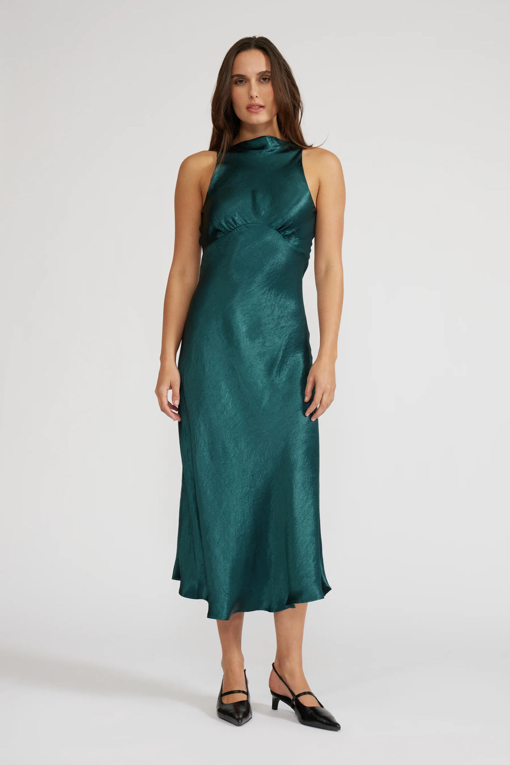 Gina Satin Midi Dress