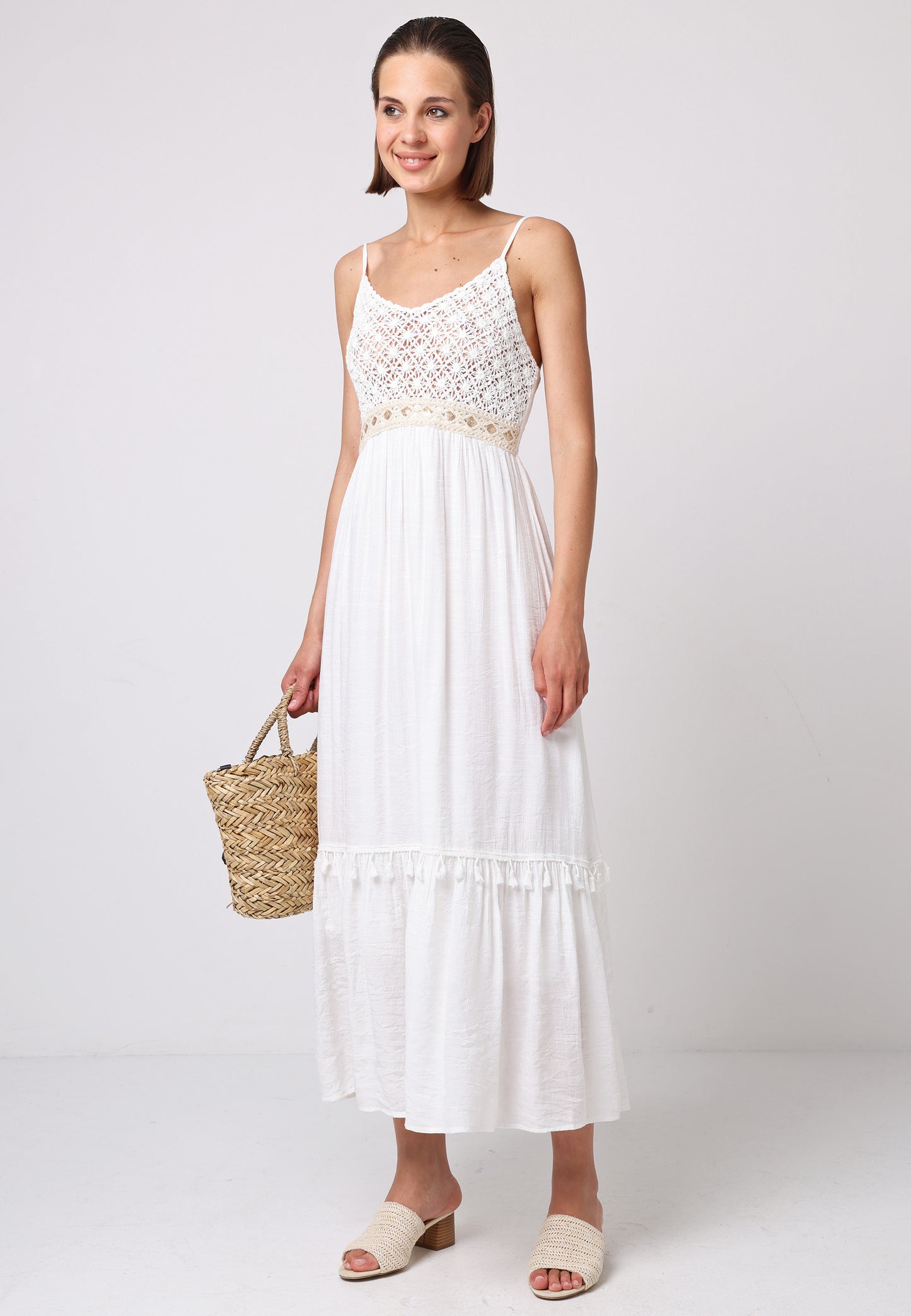 Crochet Top Midi Sundress