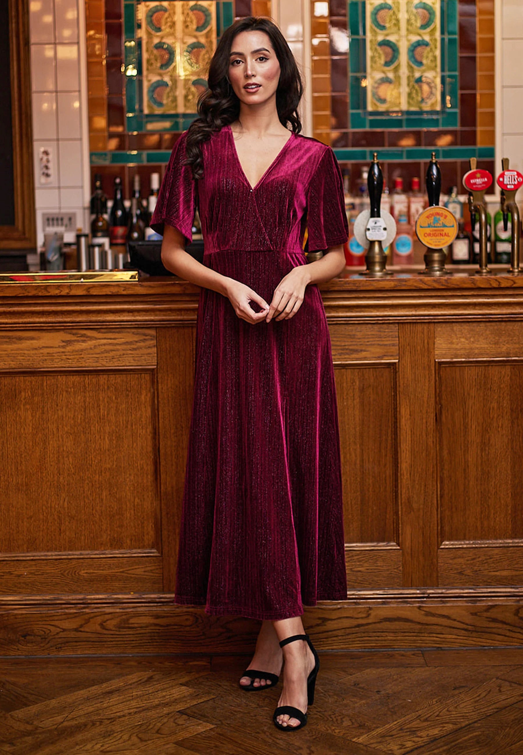 Dover Midi Velvet Dress