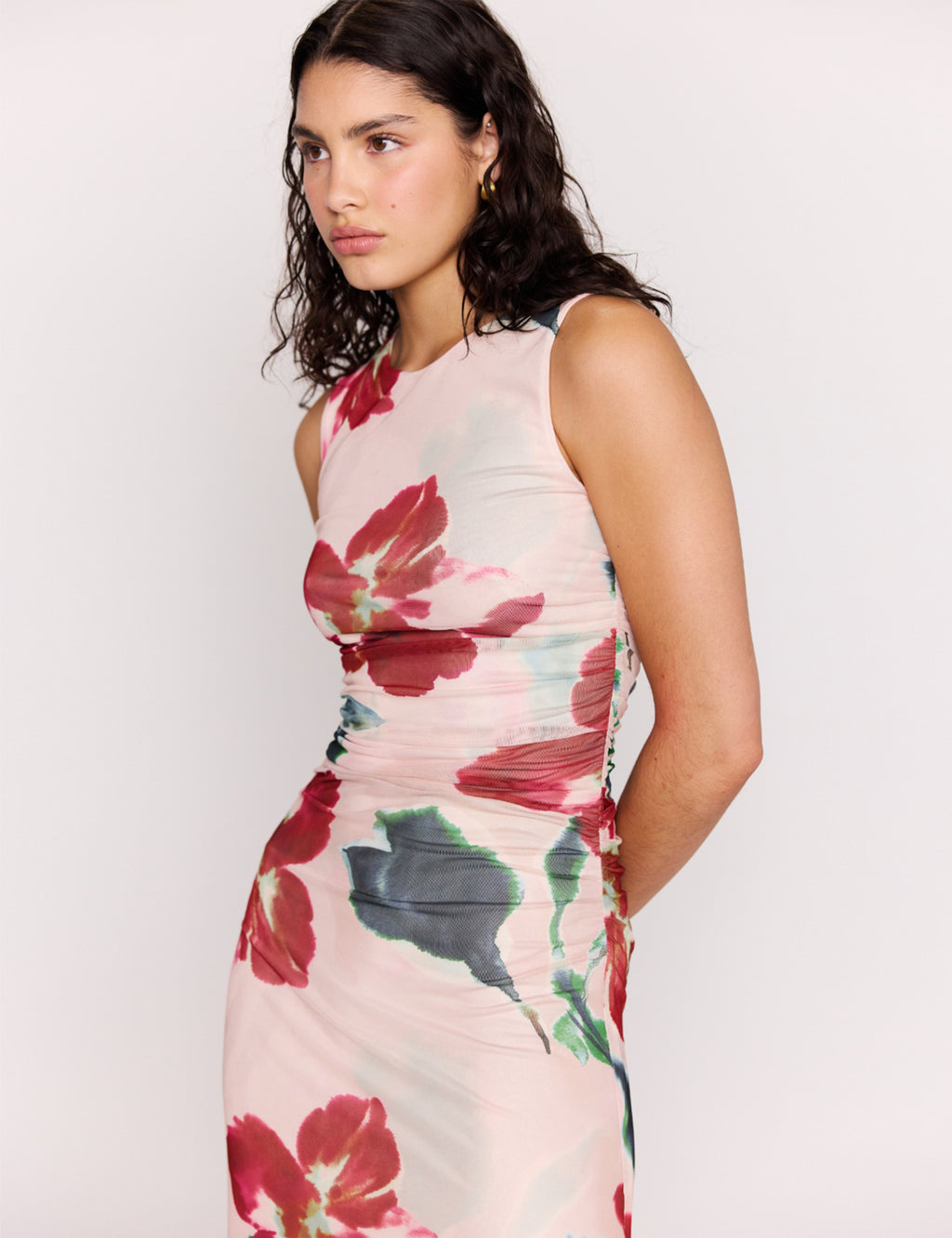 Arabella Mesh Midi Dress