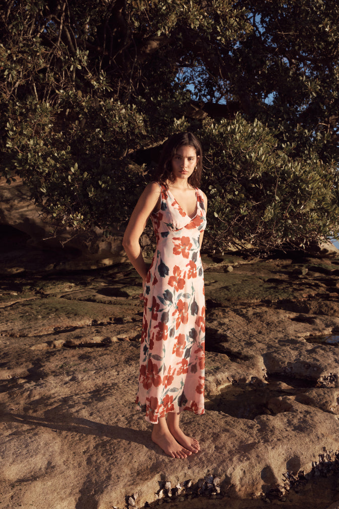 Arabella Bias Midi Dress