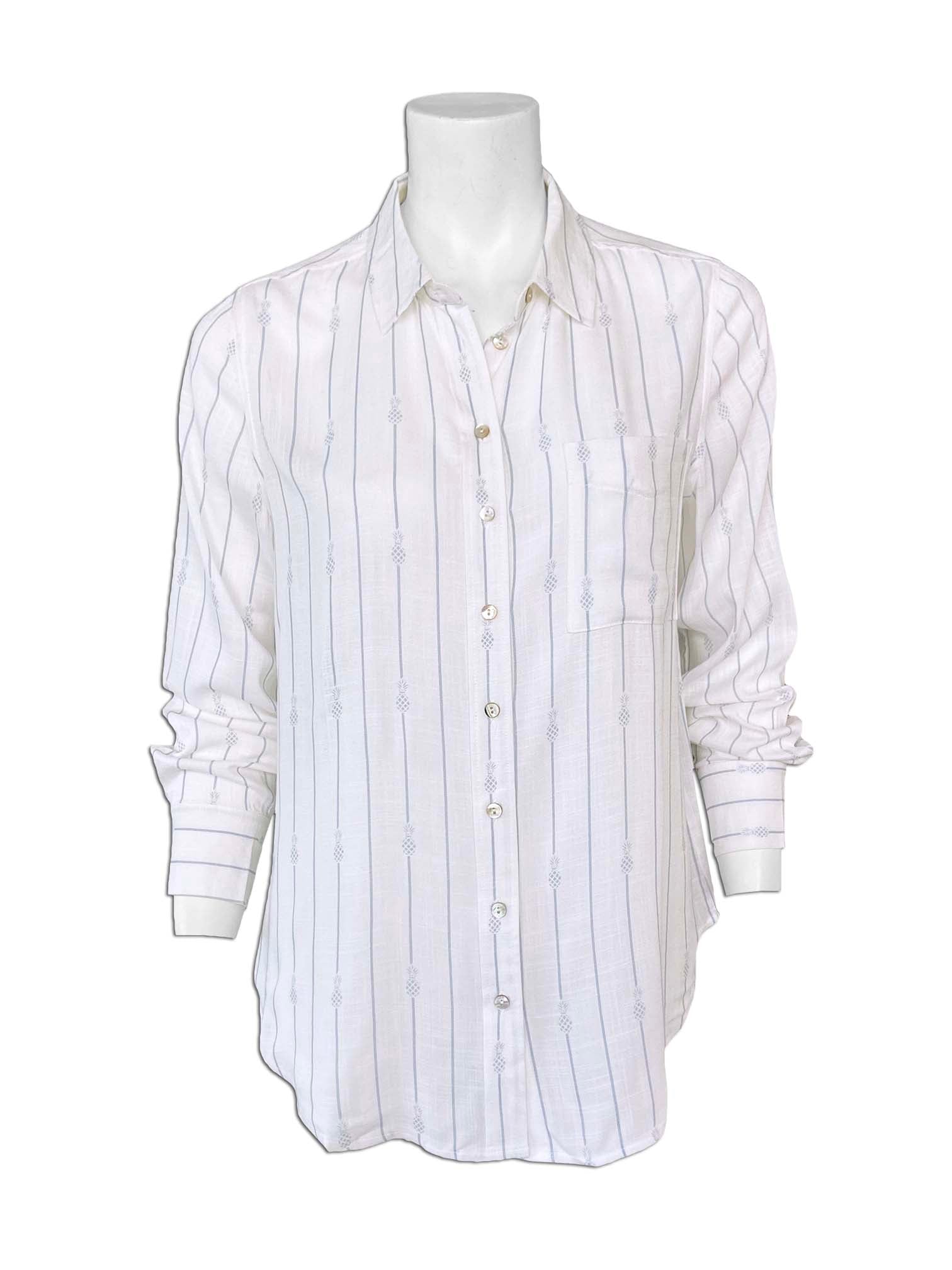 Pineapple Stripe Button-Up Shirt