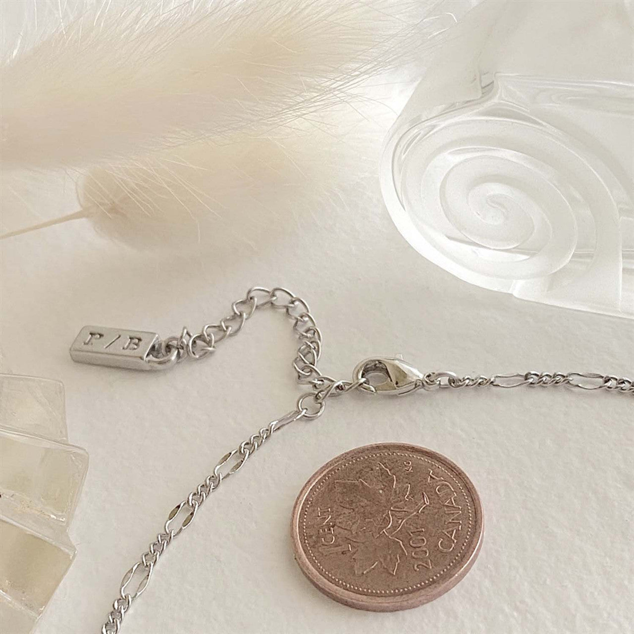 Figaro Flat Link Patterned Chain Necklace