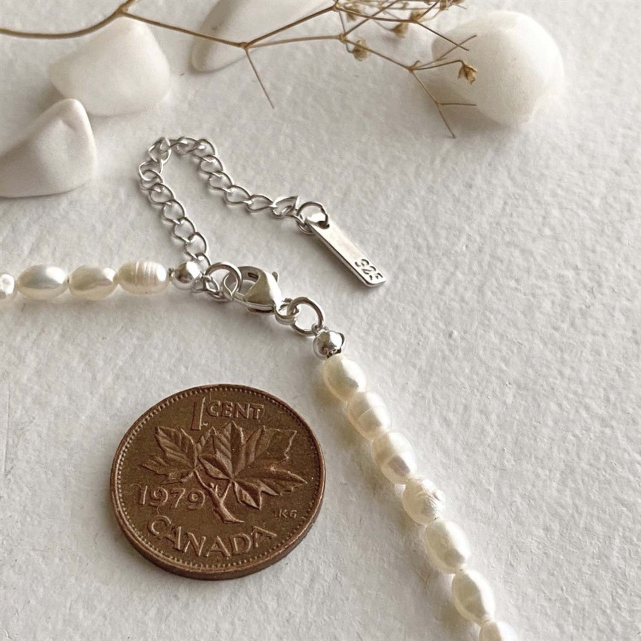 Minuet Freshwater Seed Pearl Necklace With Sterling Silver Findings