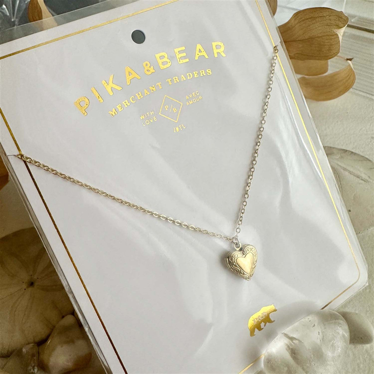 Elizabeth Vintage Heart Shaped Locket Charm Necklace