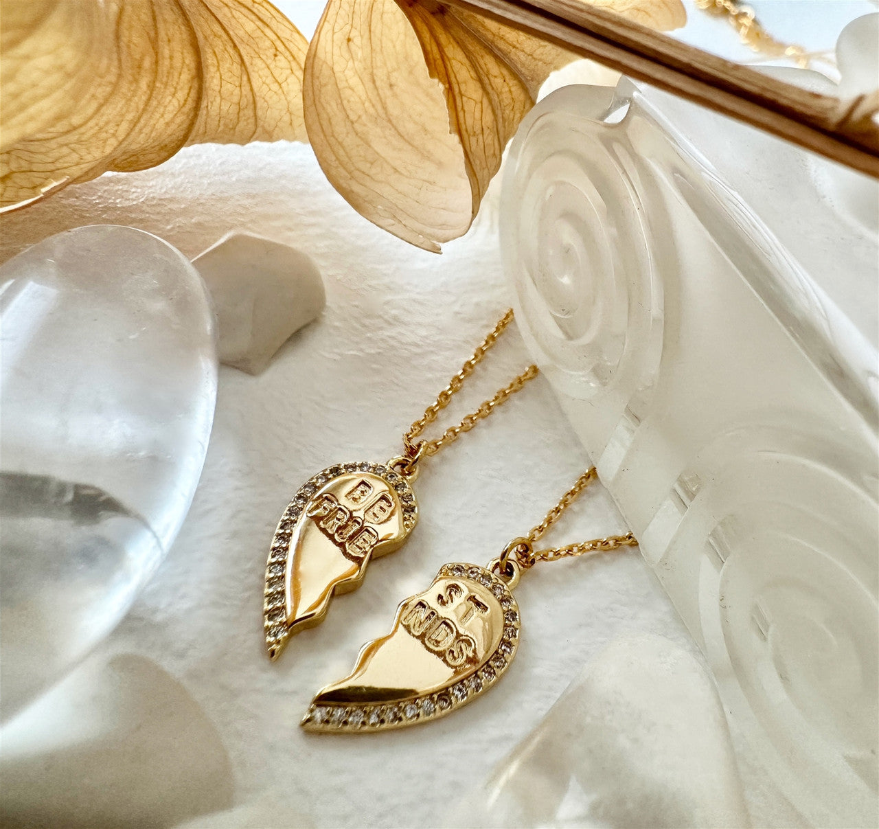 Best Friends Broken Heart Charm Necklaces