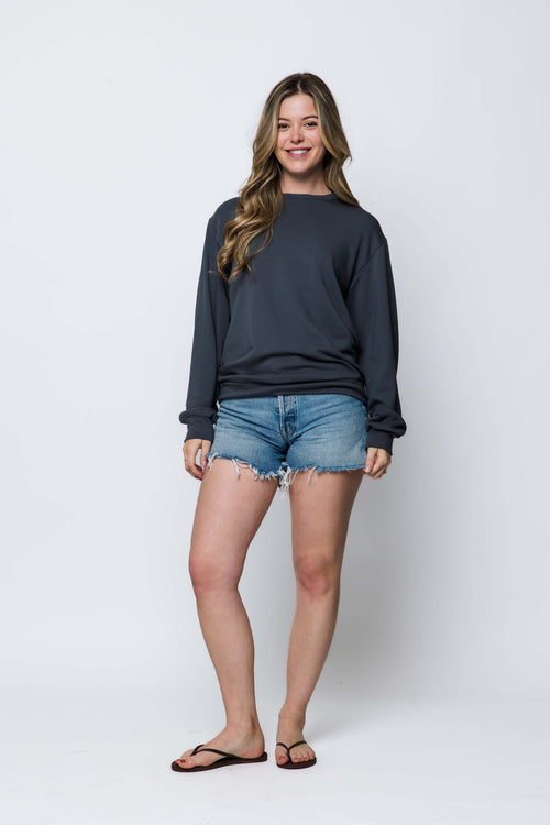 Jenna Luxe Fleece Crew Sweatshirt