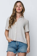 Nina Cuffed Short Sleeve Shirt