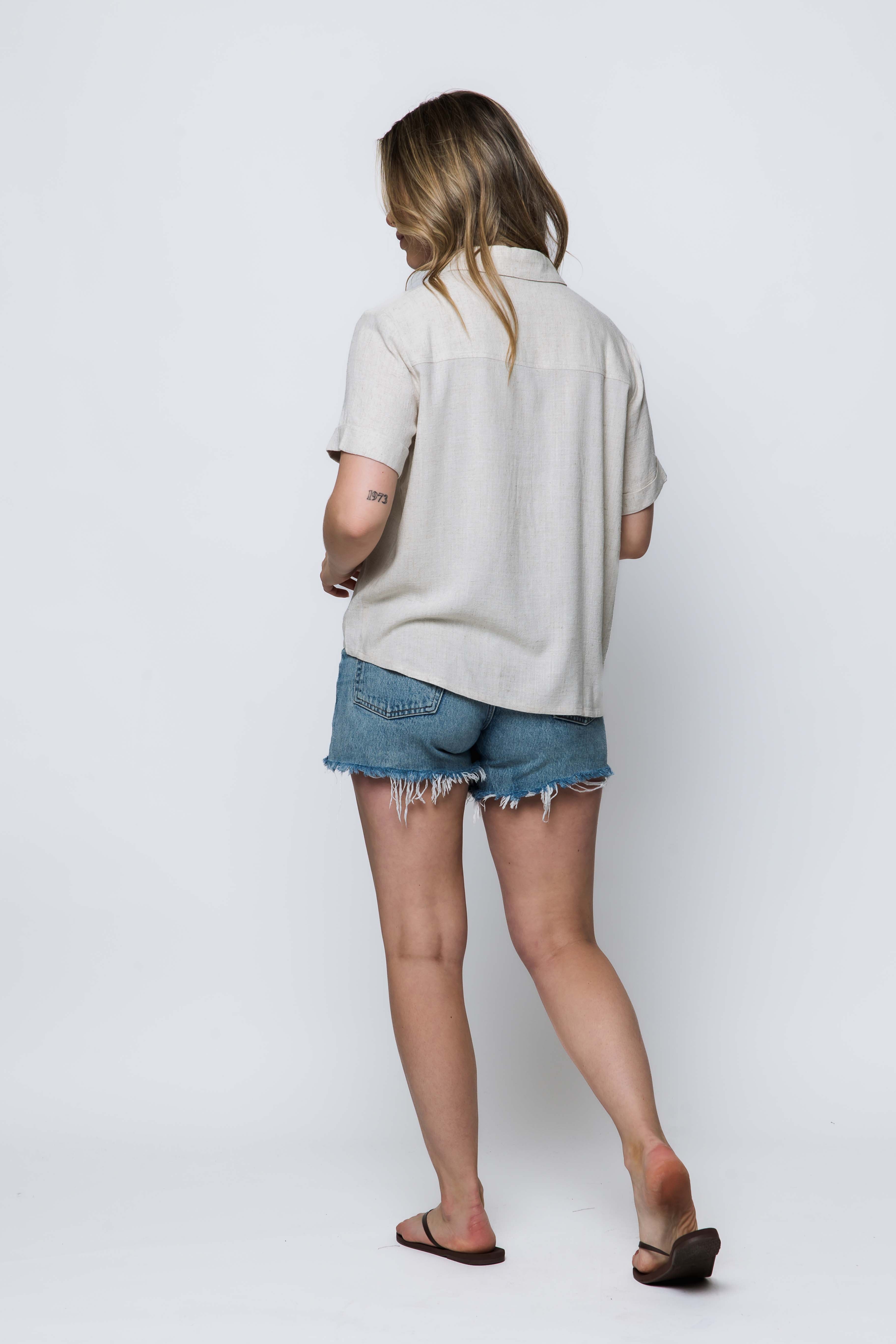 Nina Cuffed Short Sleeve Shirt