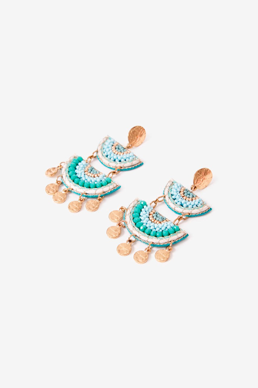 Beaded Pendant Dangle Earrings
