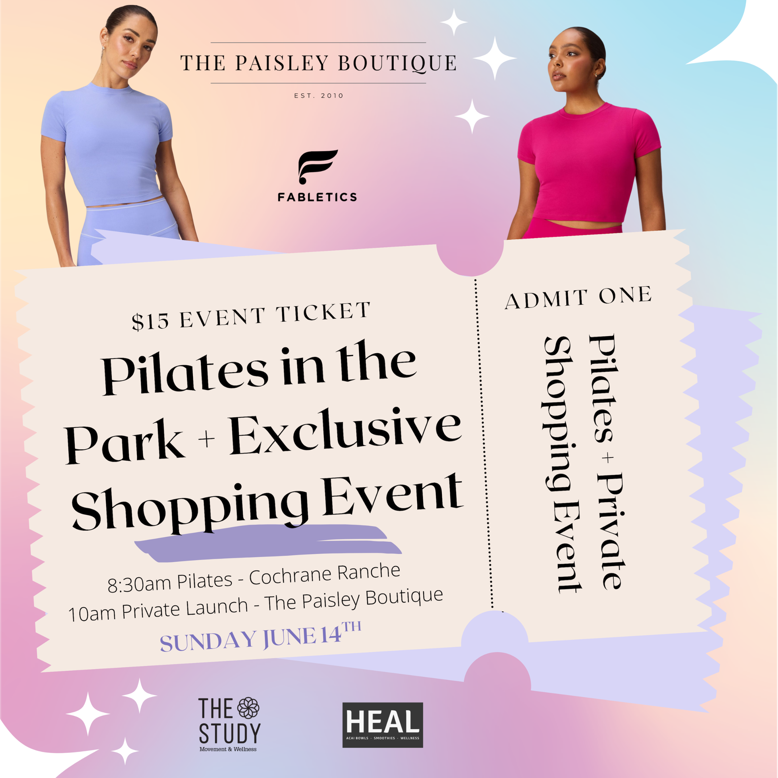 Pilates in the Park + Exclusive Fabletics Shopping Event Ticket