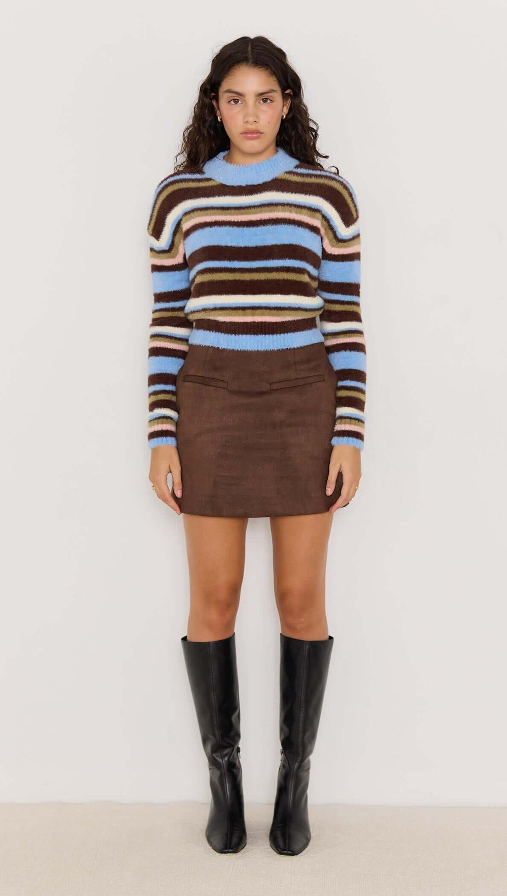 Poet Fluffy Stripe Sweater