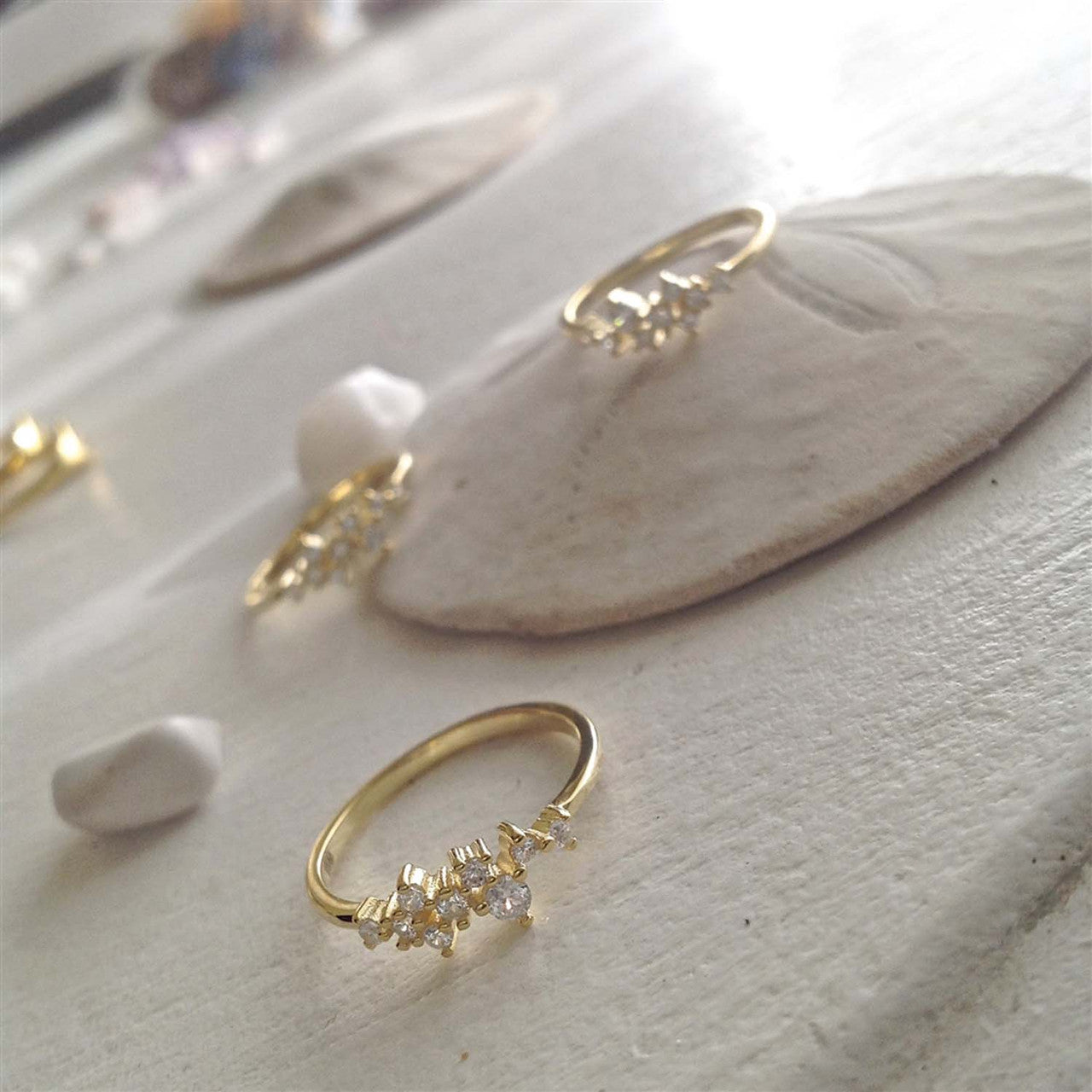 Andromeda Rhinestone Cluster Setting Ring