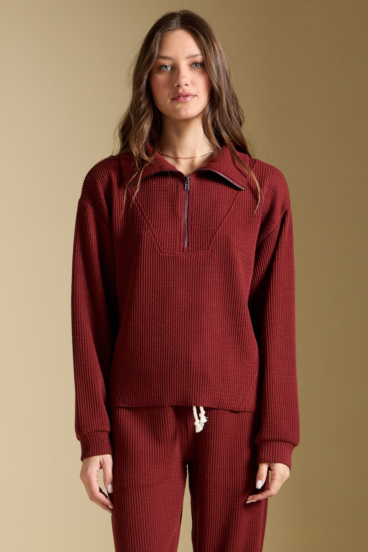 HALF ZIP SEAM PULLOVER