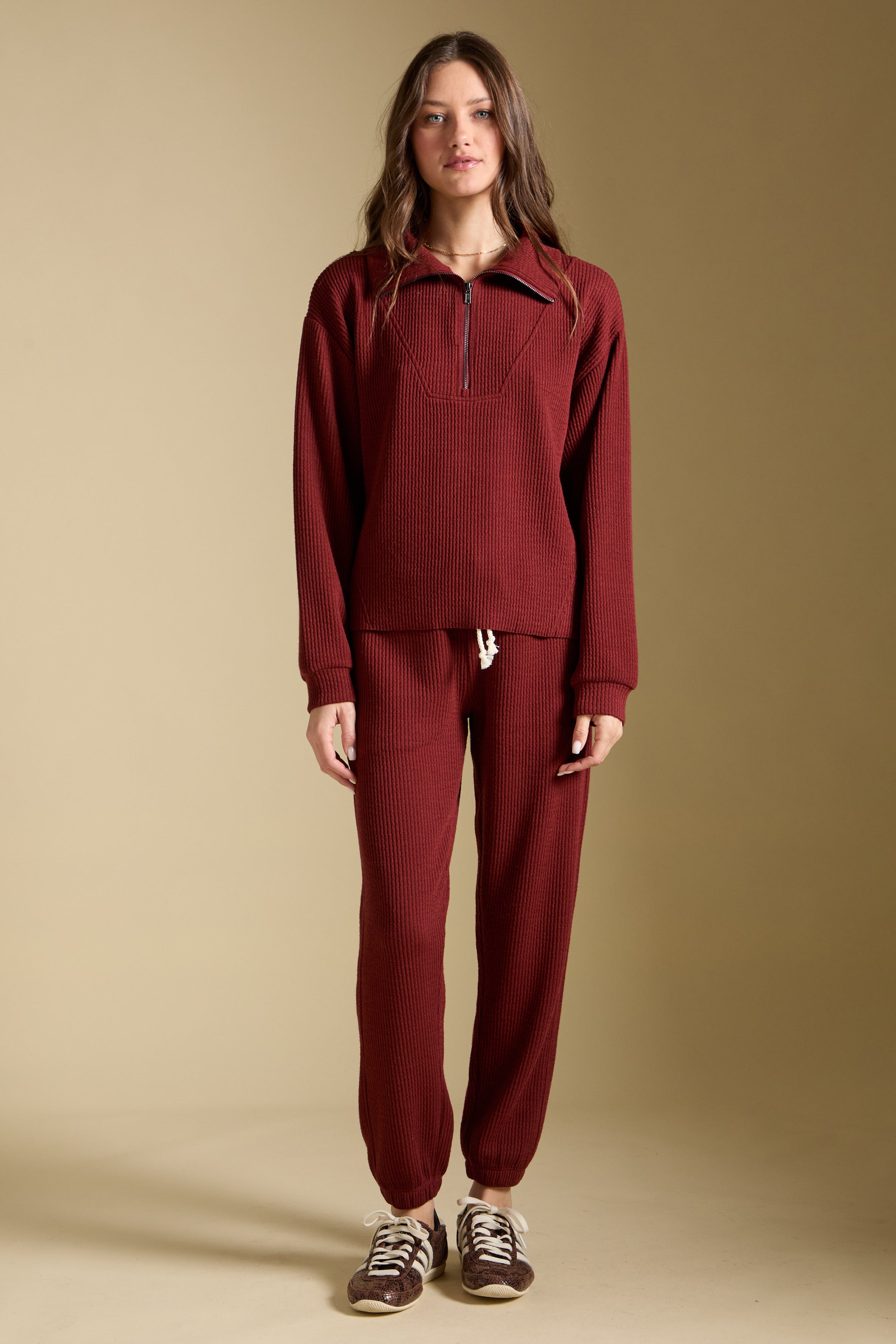 HALF ZIP SEAM PULLOVER