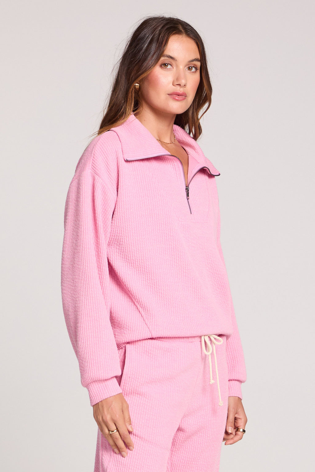 HALF ZIP SEAM PULLOVER