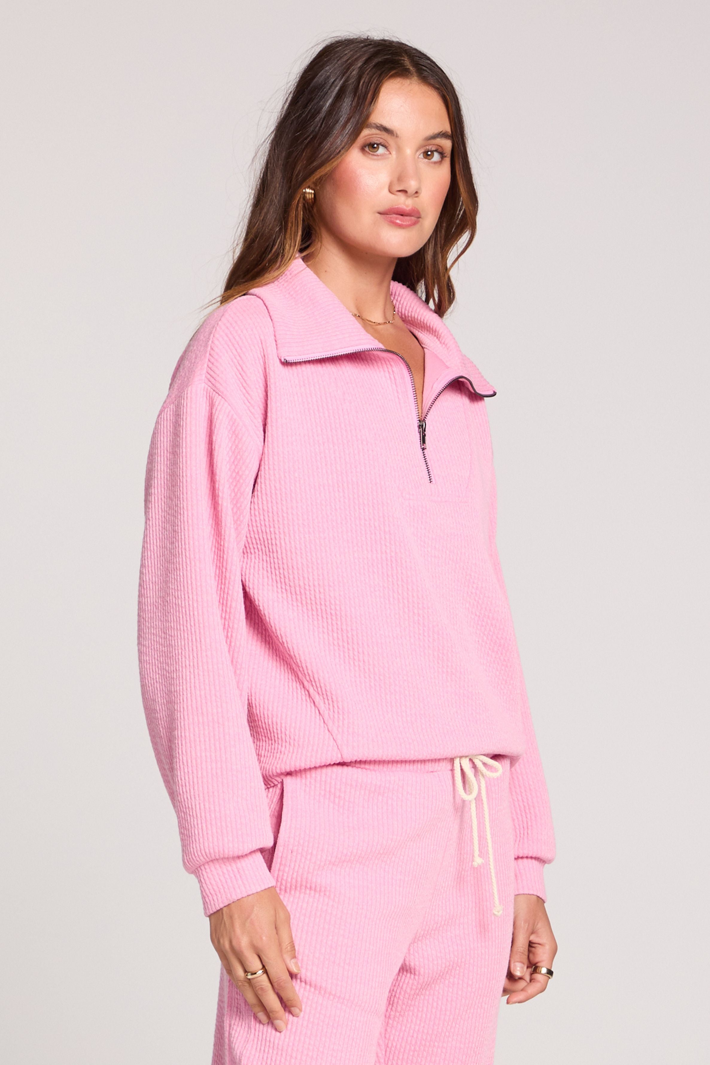 HALF ZIP SEAM PULLOVER