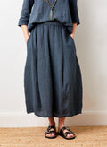SOLENE LINEN BUBBLE SHAPE SKIRT