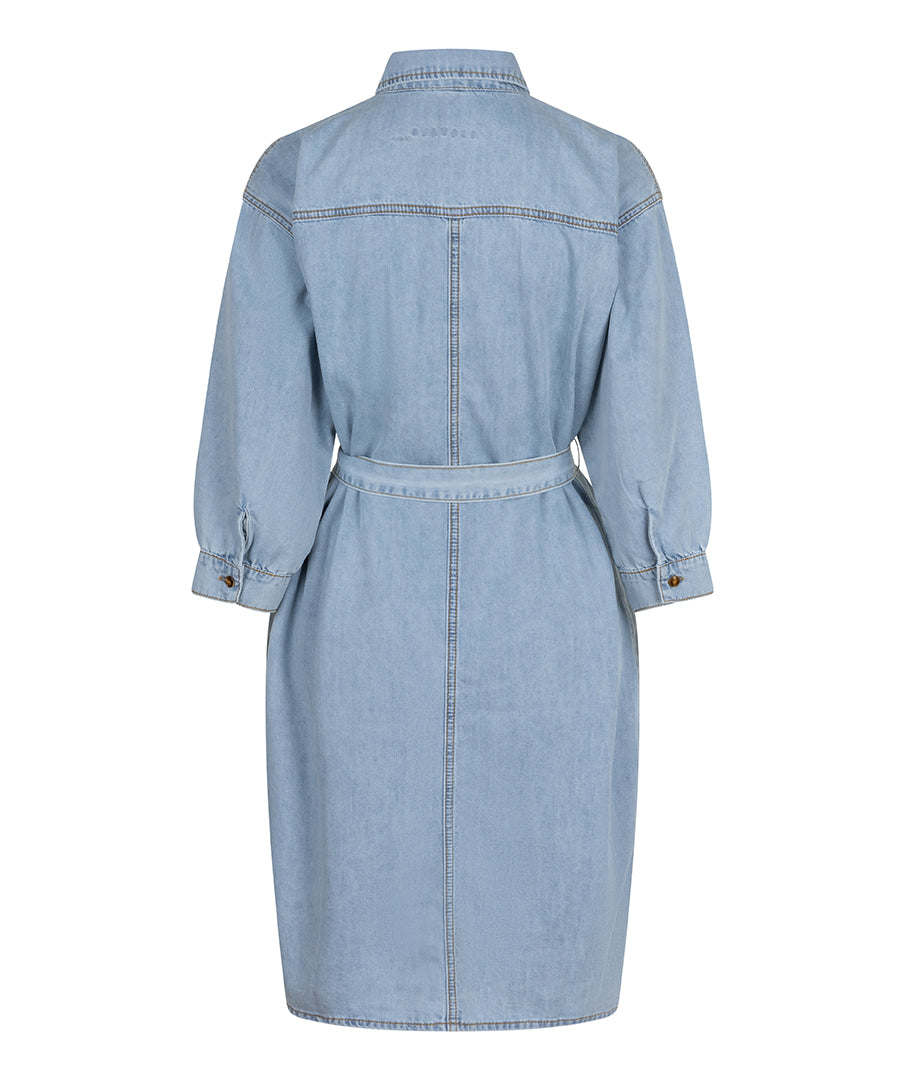 Belted Denim Mini Dress
