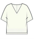 Short Sleeve V-Neck Dolman Popover Sweater