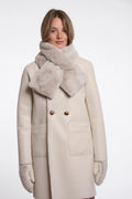 Stip Faux Fur Scarf