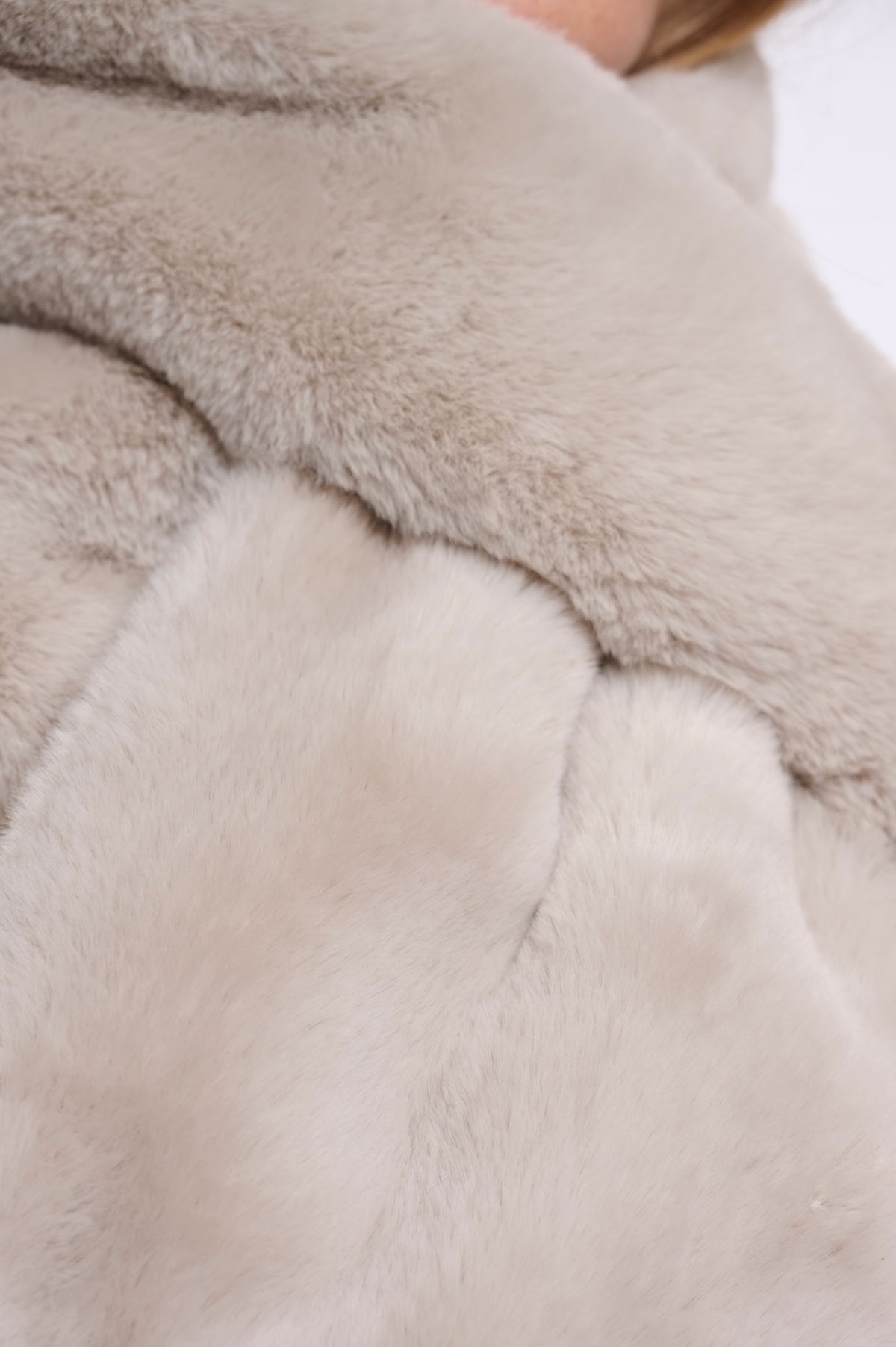 Stip Faux Fur Scarf