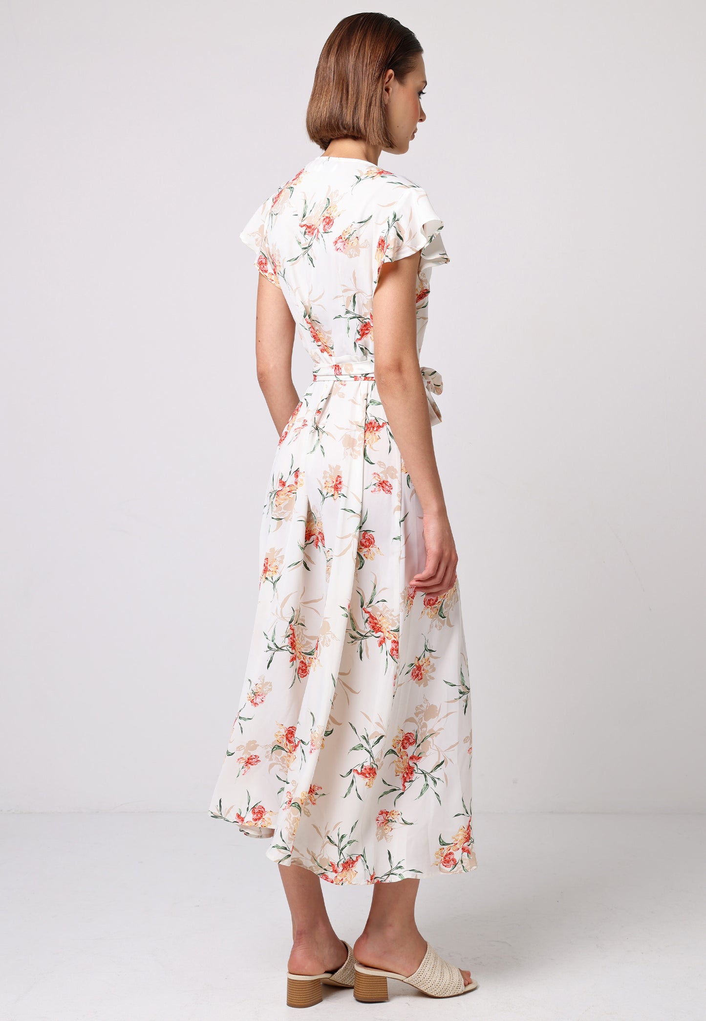 Wrap Maxi Dress with Cap Sleeve